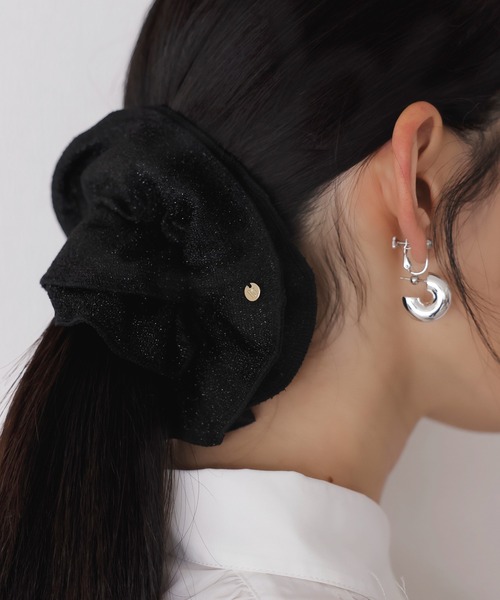 VIS（ビス）の「ラメニットボリュームシュシュ（シュシュ・レディース・グレー/ブラック・FREE）」の13枚目の写真