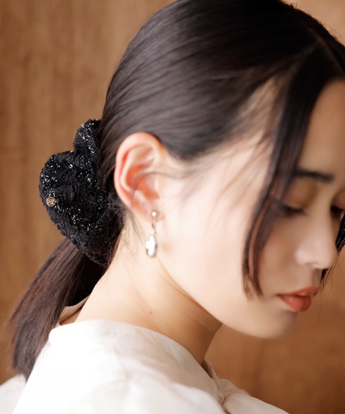 VIS（ビス）の「ラメニットボリュームシュシュ（シュシュ・レディース・グレー/ブラック・FREE）」の14枚目の写真