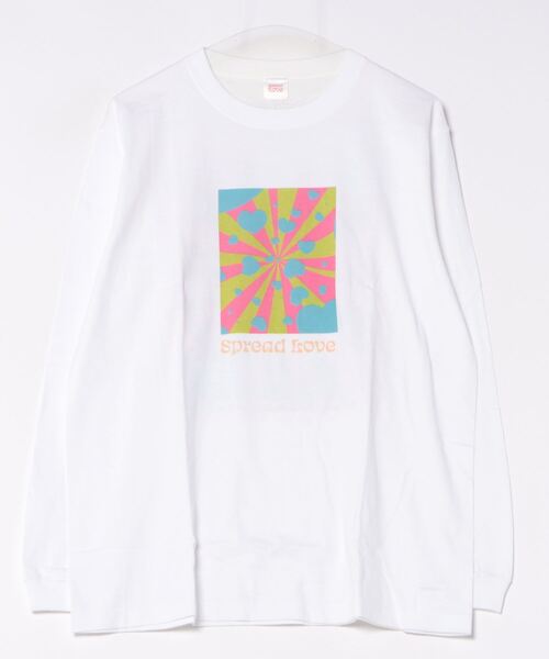 B.I.D.（ビーアイディー）の「《Spread Love》オリジナルプリント L/S T（Tシャツ/カットソー・レディース・ブラック/ホワイト・LARGE/MEDIUM）」の2枚目の写真