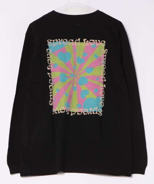 B.I.D.（ビーアイディー）の「《Spread Love》オリジナルプリント L/S T（Tシャツ/カットソー・レディース・ブラック/ホワイト・LARGE/MEDIUM）」の3枚目の写真