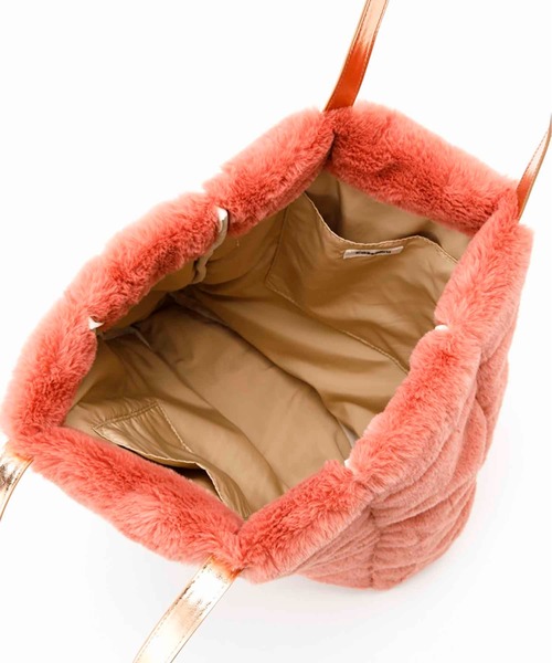 Casselini（キャセリーニ）の「Casselini(キャセリーニ)フラワープリントファートート（トートバッグ・レディース・グレー/ピンク/アイボリー・FREE）」の9枚目の写真