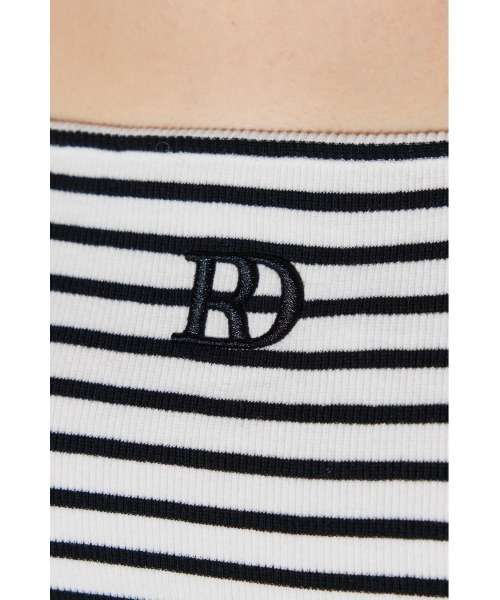 rienda（リエンダ）の「パフショルダーTシャツ 夏服 秋服 半袖（Tシャツ/カットソー・レディース・ホワイト/バーガンディー/ブラック/マルチ・FREE）」の9枚目の写真