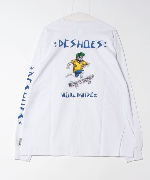 DC(ディーシー)の「DC/ディーシー ロンT/長袖Tシャツ ロングスリーブ ルーズシルエット バックプリント スリーブロゴ DLT244076(Tシャツ/カットソー・メンズ・スミクロ/ホワイト・M/L/XL)」の19枚目の写真