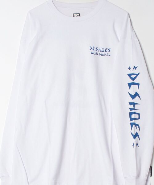 DC(ディーシー)の「DC/ディーシー ロンT/長袖Tシャツ ロングスリーブ ルーズシルエット バックプリント スリーブロゴ DLT244076(Tシャツ/カットソー・メンズ・スミクロ/ホワイト・M/L/XL)」の20枚目の写真