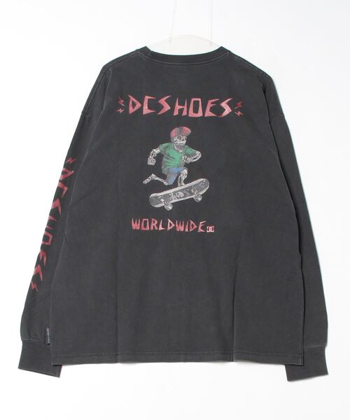 DC(ディーシー)の「DC/ディーシー ロンT/長袖Tシャツ ロングスリーブ ルーズシルエット バックプリント スリーブロゴ DLT244076(Tシャツ/カットソー・メンズ・スミクロ/ホワイト・M/L/XL)」の21枚目の写真
