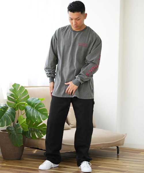 DC(ディーシー)の「DC/ディーシー ロンT/長袖Tシャツ ロングスリーブ ルーズシルエット バックプリント スリーブロゴ DLT244076(Tシャツ/カットソー・メンズ・スミクロ/ホワイト・M/L/XL)」の13枚目の写真