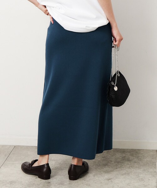 OPAQUE.CLIP（オペークドットクリップ）の「◆ニットナロースカート／セットアップ対応【洗濯機洗い可】（スカート・レディース・ブルー系その他/ブラック/ダークオリーブ・42/40/38）」の8枚目の写真