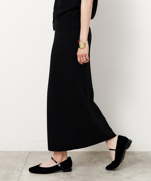 OPAQUE.CLIP（オペークドットクリップ）の「◆ニットナロースカート／セットアップ対応【洗濯機洗い可】（スカート・レディース・ブルー系その他/ブラック/ダークオリーブ・42/40/38）」の12枚目の写真