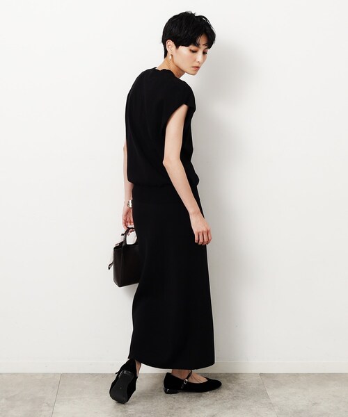 OPAQUE.CLIP（オペークドットクリップ）の「◆ニットナロースカート／セットアップ対応【洗濯機洗い可】（スカート・レディース・ブルー系その他/ブラック/ダークオリーブ・42/40/38）」の14枚目の写真