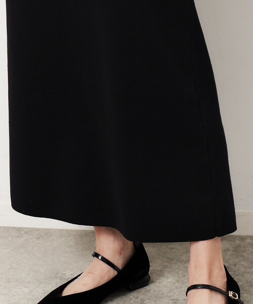 OPAQUE.CLIP（オペークドットクリップ）の「◆ニットナロースカート／セットアップ対応【洗濯機洗い可】（スカート・レディース・ブルー系その他/ブラック/ダークオリーブ・42/40/38）」の20枚目の写真