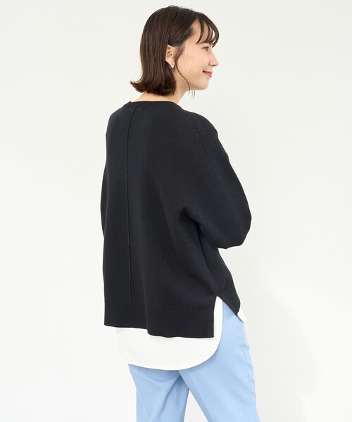 UNFILO（アンフィーロ）の「コットンスムース レイヤードインナー（Tシャツ/カットソー・レディース・ホワイト系/ブラック系1・SMALL/MEDIUM/LARGE）」の10枚目の写真