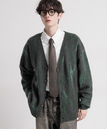 RAGEBLUE | Pattern mohair knit over loose cardigan/総柄/モヘヤニットカーディガン(カーディガン/ボレロ)