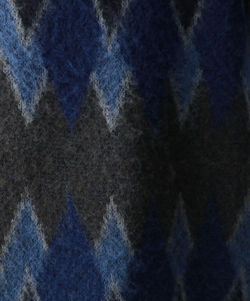 RAGEBLUE（レイジブルー）の「Pattern mohair knit over loose cardigan/総柄/モヘヤニットカーディガン（カーディガン/ボレロ・メンズ・ブルー/ブラック系その他/グリーン/ブラウン・SMALL/MEDIUM/LARGE）」の15枚目の写真