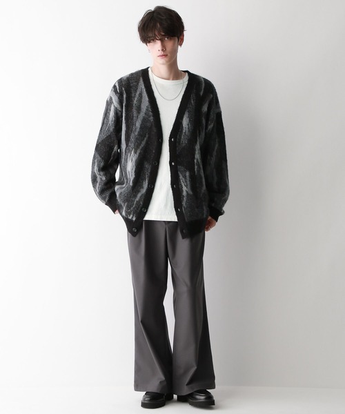 RAGEBLUE（レイジブルー）の「Pattern mohair knit over loose cardigan/総柄/モヘヤニットカーディガン（カーディガン/ボレロ・メンズ・ブルー/ブラック系その他/グリーン/ブラウン・SMALL/MEDIUM/LARGE）」の14枚目の写真