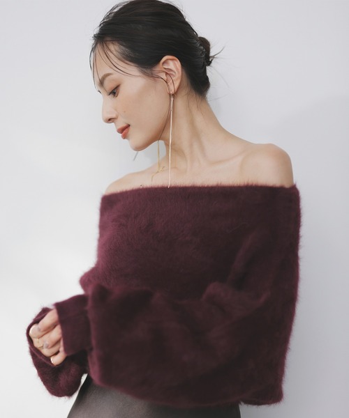 anuans ラクーンフォックスオフショルニットプルオーバー　新品 ラクーンフォックスオフショルニットプルオーバー（ニット）｜ánuans