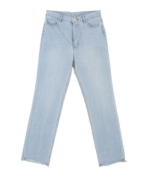 titivate（ティティベイト）の「裾段差テーパードデニムパンツ（デニムパンツ・レディース・ブラック/ライトブルー・S/M）」の8枚目の写真