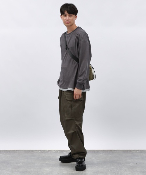 LAKOLE(ラコレ)の「ツイルスエードレイヤープルオーバー / 140615(Tシャツ/カットソー・メンズ・チャコールグレー/ライトグレー/ライトグリーン/ピンク・SMALL/MEDIUM/LARGE/X-LARGE)」の5枚目の写真