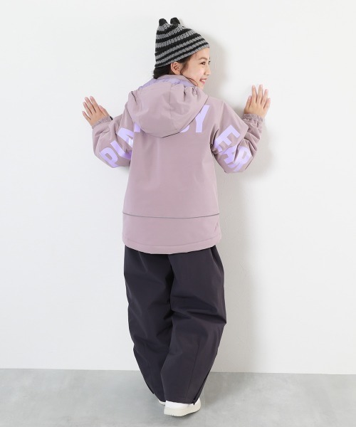 devirock（デビロック）の「撥水 耐水圧(5000mm以上) 普段着としても使える 中綿スノージャケット（ダウンジャケット/コート・キッズ・パープル系7/ブラック/スカイブルー・100cm/110cm/120cm/130cm/140cm/150cm/160cm）」の14枚目の写真