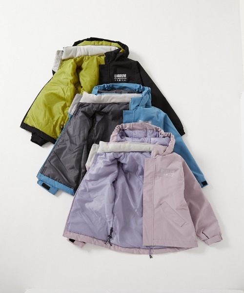 devirock（デビロック）の「撥水 耐水圧(5000mm以上) 普段着としても使える 中綿スノージャケット（ダウンジャケット/コート・キッズ・パープル系7/ブラック/スカイブルー・100cm/110cm/120cm/130cm/140cm/150cm/160cm）」の20枚目の写真