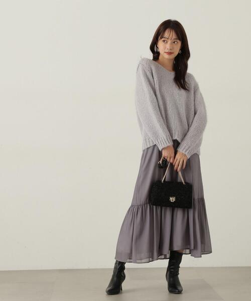 PROPORTION BODY DRESSING(プロポーションボディドレッシング)の「ローゲージニット / 1214270930(ニット/セーター・レディース・グレー/ベージュ/ピンク・FREE)」の4枚目の写真