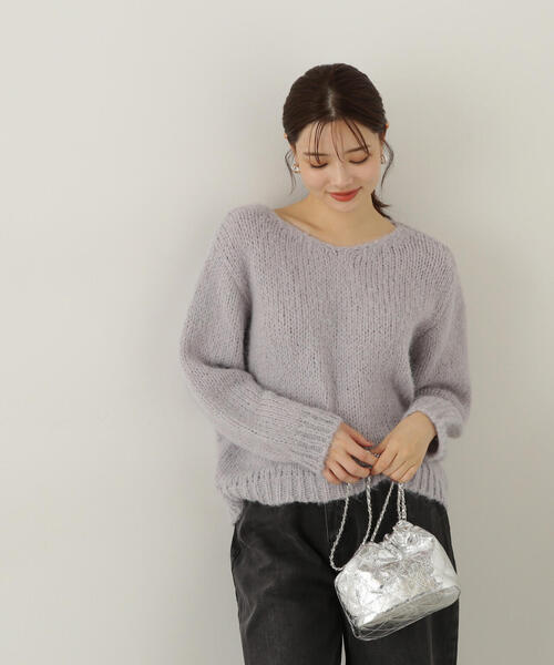 PROPORTION BODY DRESSING(プロポーションボディドレッシング)の「ローゲージニット / 1214270930(ニット/セーター・レディース・グレー/ベージュ/ピンク・FREE)」の5枚目の写真