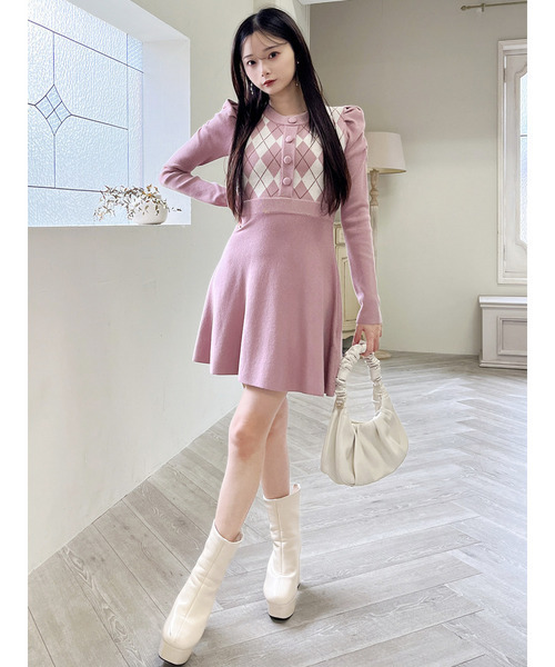 valentino ニットミニワンピース　フレアワンピース VALENTINO - VALENTINO ニットワンピースの通販 by Zak's shop