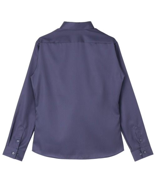 TOKYO SHIRTS（トウキョウシャツ）の「形態安定ノーアイロン レギュラー 長袖ビジネスワイシャツ（ビジネスシャツ・レディース・ネイビー・LL/L/XL/S/M）」の2枚目の写真