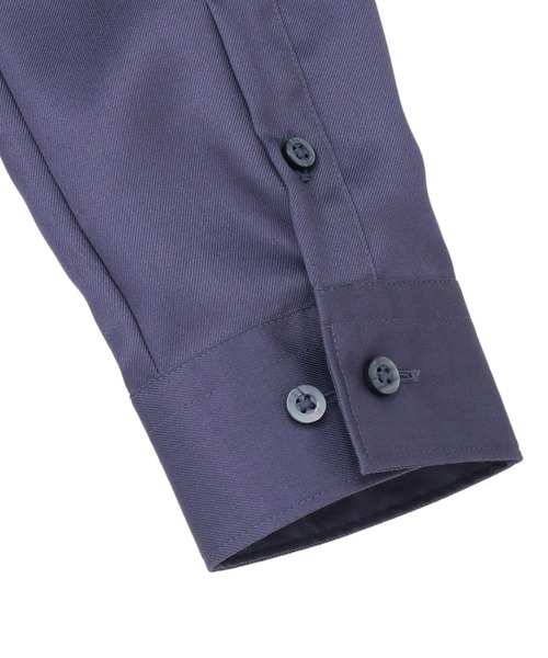 TOKYO SHIRTS（トウキョウシャツ）の「形態安定ノーアイロン レギュラー 長袖ビジネスワイシャツ（ビジネスシャツ・レディース・ネイビー・LL/L/XL/S/M）」の4枚目の写真