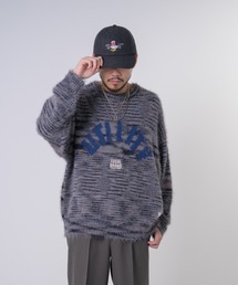 【EFFECTEN】Arch Logo Shaggy Knit