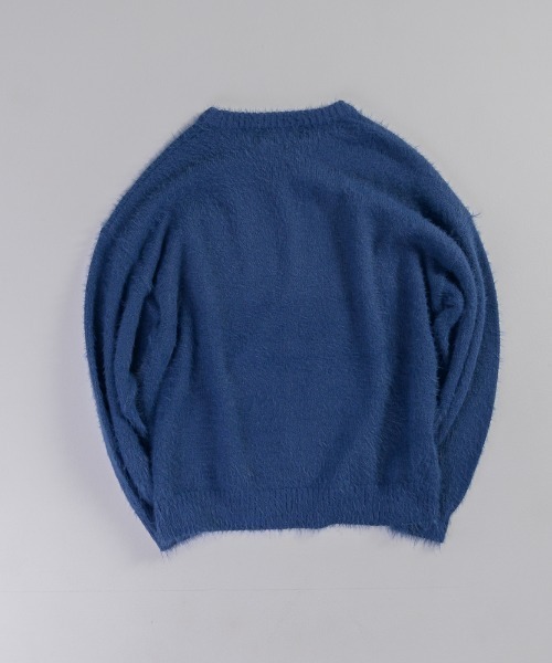 EFFECTEN(エフェクテン)の「【EFFECTEN】Arch Logo Shaggy Knit(ニット/セーター・メンズ・ネイビー/グレー・FREE)」の12枚目の写真