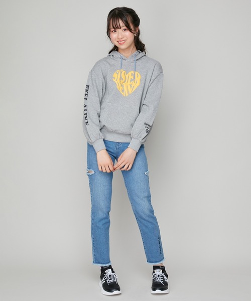 SISTER JENNI（SISTER JENNI）の「【コットン100％】ハートロゴパーカー（パーカー・キッズ・グレー/サックスブルー/ブラック・150cm/130cm/140cm/160cm）」の11枚目の写真