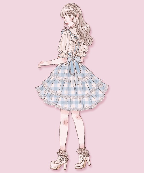ワンピース Mellfy memory Fairy love Gingham check mellfy memory（メルフィーメモリー）の「Fairy love Gingham check