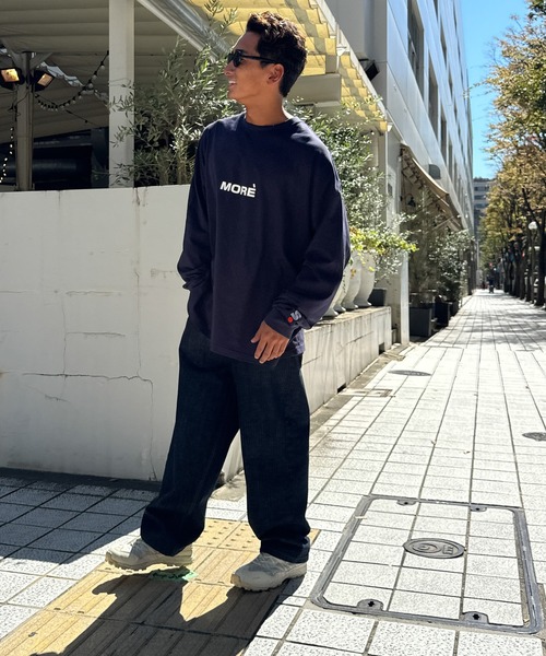 CANAL JEAN（キャナルジーン）の「1975 TOKYO　MOREロングTシャツ（Tシャツ/カットソー・レディース・スミクロ/ネイビー/ホワイト/グレー・LARGE/X-LARGE/MEDIUM）」の20枚目の写真