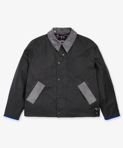 ★新品★Barbour×Flower Mountain コラボジャケット Shop XL BARBOUR X FLOWER MOUNTAIN Jacket in Navy-Orange - F