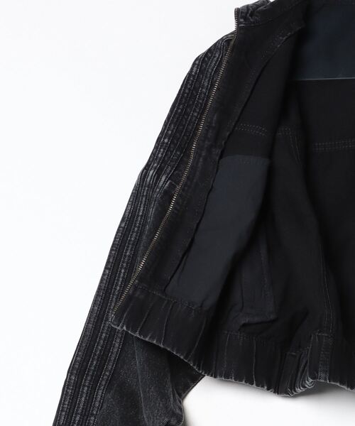 adidas(アディダス)の「プレミアム エッセンシャルズ デニム トラックトップ / アディダスオリジナルス adidas Originals(デニムジャケット・レディース・ブラック・LARGE/XX-LARGE/X-LARGE/SMALL/MEDIUM)」の7枚目の写真