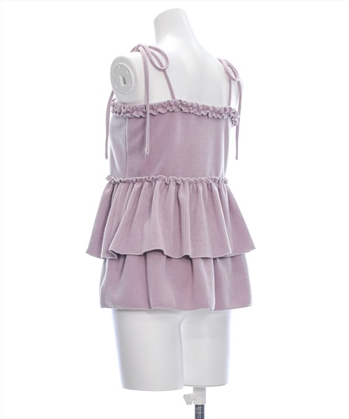 clear（クリア）の「フリルニットソービスチェ [ガーリー 着回し抜群 レイヤード]≪再入荷≫（ニット/セーター・レディース・グレー/アイボリー/ブラック/ラベンダー/ベージュ・F）」の11枚目の写真