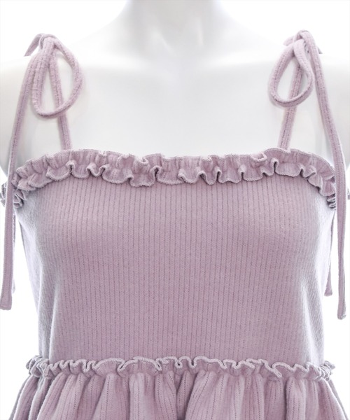 clear（クリア）の「フリルニットソービスチェ [ガーリー 着回し抜群 レイヤード]≪再入荷≫（ニット/セーター・レディース・グレー/アイボリー/ブラック/ラベンダー/ベージュ・F）」の13枚目の写真