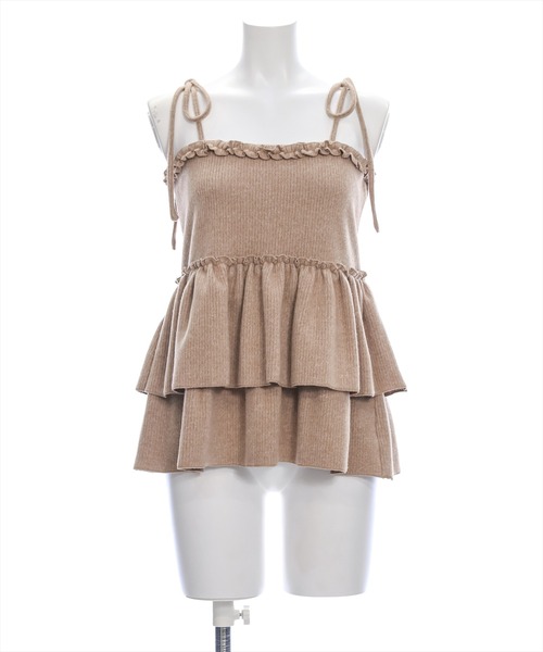 clear（クリア）の「フリルニットソービスチェ [ガーリー 着回し抜群 レイヤード]≪再入荷≫（ニット/セーター・レディース・グレー/アイボリー/ブラック/ラベンダー/ベージュ・F）」の22枚目の写真