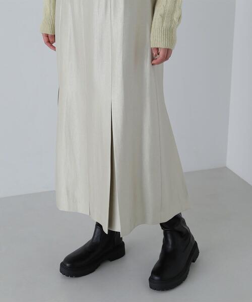 NATURAL BEAUTY BASIC(ナチュラルビューティーベーシック)の「◇<グロッシーツイルシリーズ>ボックスタックフレアスカート(スカート・レディース・ダークブラウン/ベージュ・SMALL/MEDIUM)」の13枚目の写真