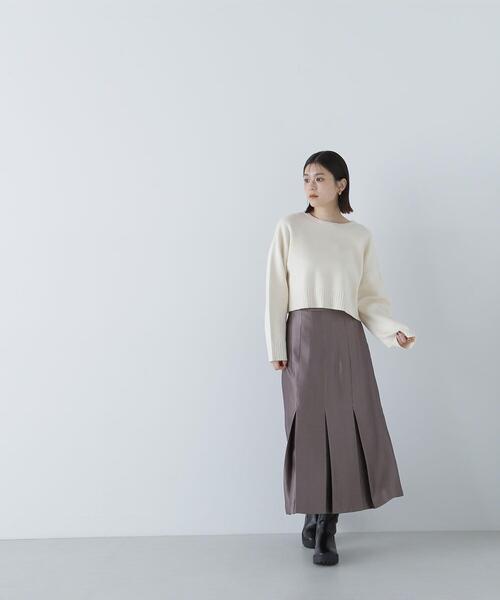 NATURAL BEAUTY BASIC(ナチュラルビューティーベーシック)の「◇<グロッシーツイルシリーズ>ボックスタックフレアスカート(スカート・レディース・ダークブラウン/ベージュ・SMALL/MEDIUM)」の19枚目の写真