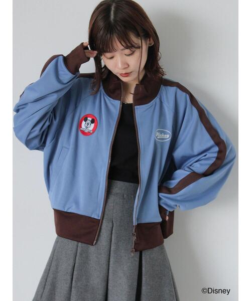 ehka sopo(エヘカソポ)の「【Disney】ミッキー&フレンズ/トラックジャケット(ブルゾン・レディース・グリーン/ボルドー/サックスブルー・F)」の2枚目の写真