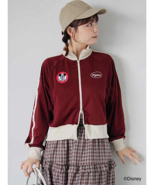 ehka sopo(エヘカソポ)の「【Disney】ミッキー&フレンズ/トラックジャケット(ブルゾン・レディース・グリーン/ボルドー/サックスブルー・F)」の3枚目の写真
