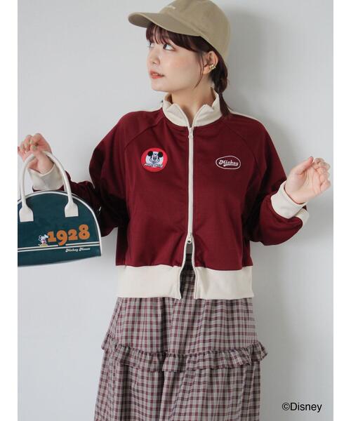 ehka sopo(エヘカソポ)の「【Disney】ミッキー&フレンズ/トラックジャケット(ブルゾン・レディース・グリーン/ボルドー/サックスブルー・F)」の9枚目の写真