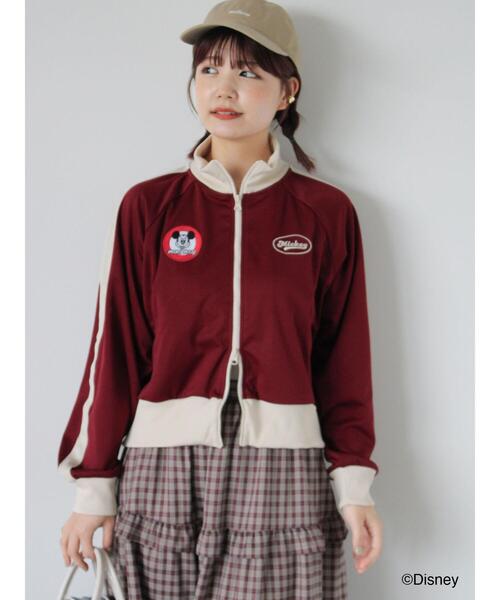 ehka sopo(エヘカソポ)の「【Disney】ミッキー&フレンズ/トラックジャケット(ブルゾン・レディース・グリーン/ボルドー/サックスブルー・F)」の10枚目の写真