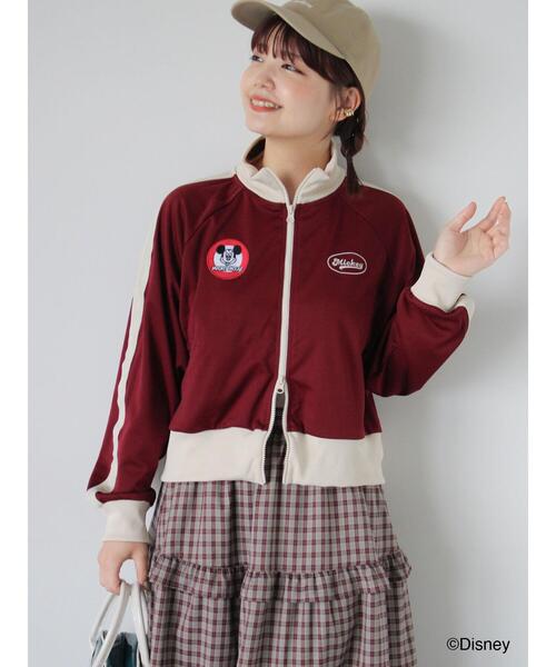 ehka sopo(エヘカソポ)の「【Disney】ミッキー&フレンズ/トラックジャケット(ブルゾン・レディース・グリーン/ボルドー/サックスブルー・F)」の11枚目の写真