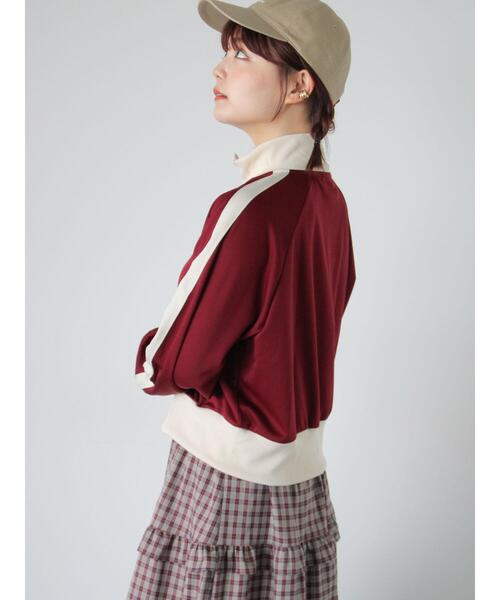 ehka sopo(エヘカソポ)の「【Disney】ミッキー&フレンズ/トラックジャケット(ブルゾン・レディース・グリーン/ボルドー/サックスブルー・F)」の12枚目の写真