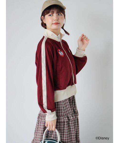 ehka sopo(エヘカソポ)の「【Disney】ミッキー&フレンズ/トラックジャケット(ブルゾン・レディース・グリーン/ボルドー/サックスブルー・F)」の13枚目の写真