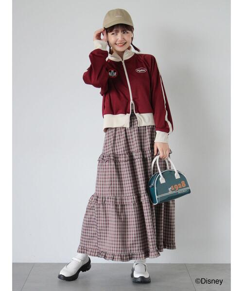 ehka sopo(エヘカソポ)の「【Disney】ミッキー&フレンズ/トラックジャケット(ブルゾン・レディース・グリーン/ボルドー/サックスブルー・F)」の15枚目の写真