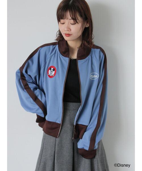 ehka sopo(エヘカソポ)の「【Disney】ミッキー&フレンズ/トラックジャケット(ブルゾン・レディース・グリーン/ボルドー/サックスブルー・F)」の20枚目の写真