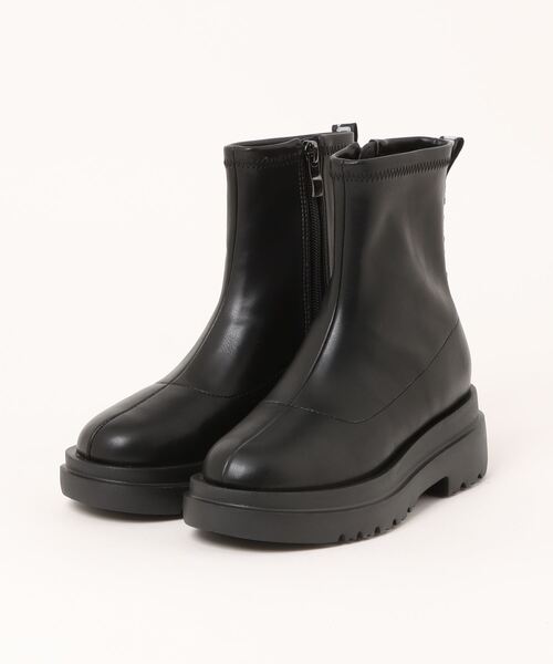 MAD FOOT(マッドフット)の「MADFOOT! マッドフット キッズ 厚底ストレッチブーツ【高反発クッション】 240017(ブーツ・キッズ・シルバー/ブラック・20.0cm/21.0cm/22.0cm/23.0cm/24.0cm)」の2枚目の写真